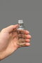 Hermia Juego de 12 Botellas de Vidrio con Tapa Plateada de 50 ml